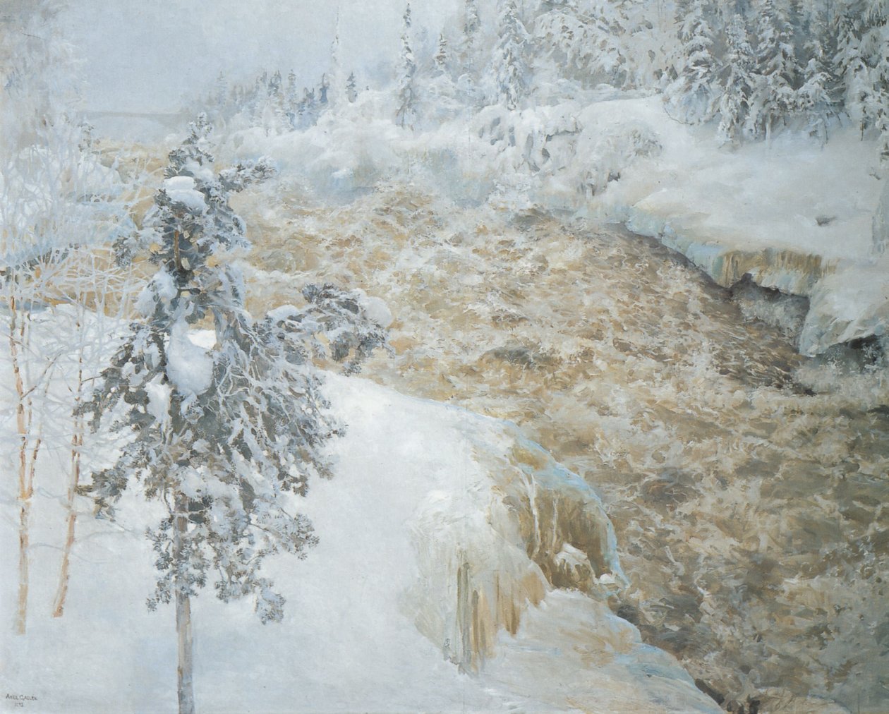 Imatra zimą autorstwa Akseli Valdemar Gallen Kallela