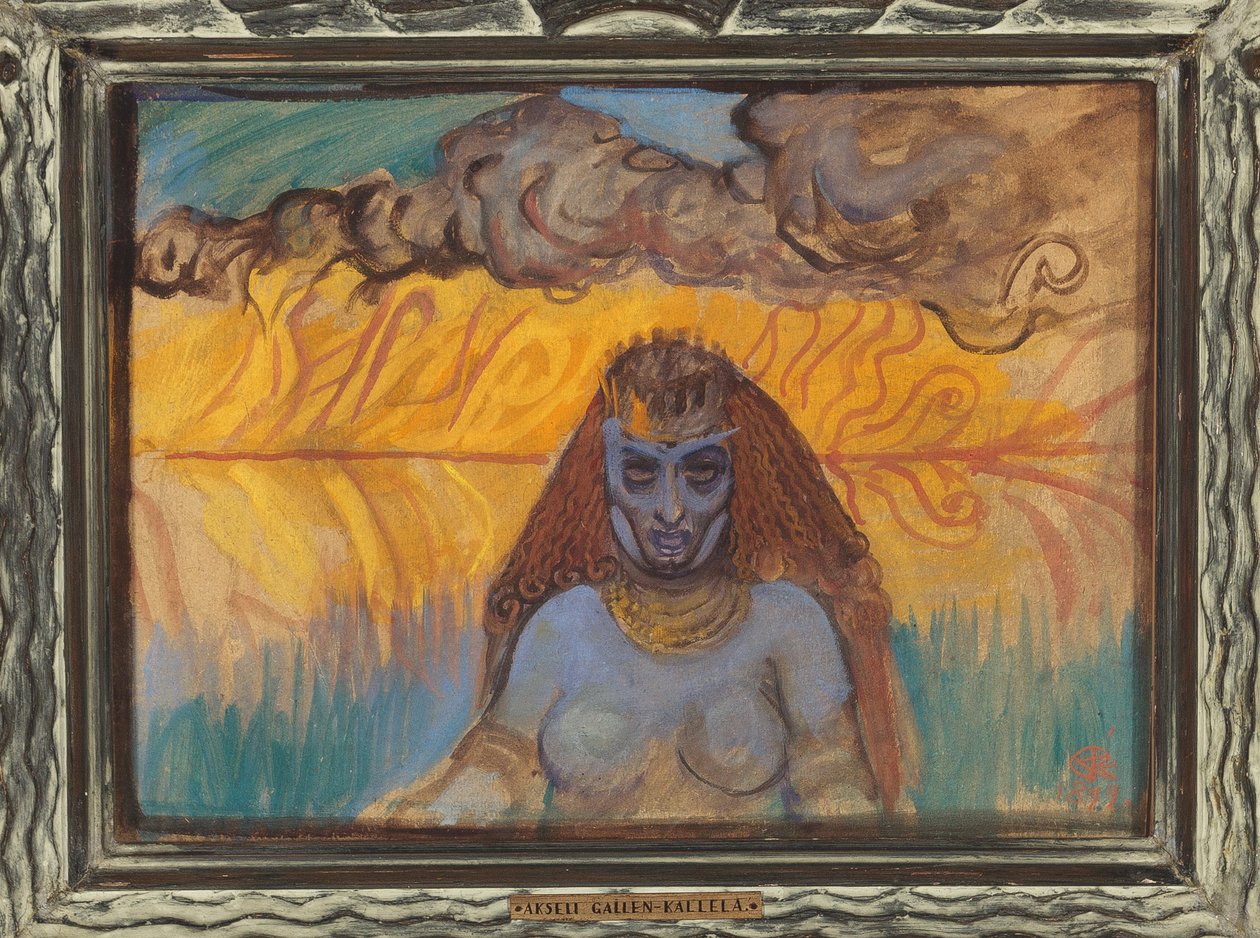 La femme babylonienne - Babilońska kobieta - Akseli Gallen-Kallela (1865-1931). Gwasz na tekturze autorstwa Akseli Valdemar Gallen Kallela