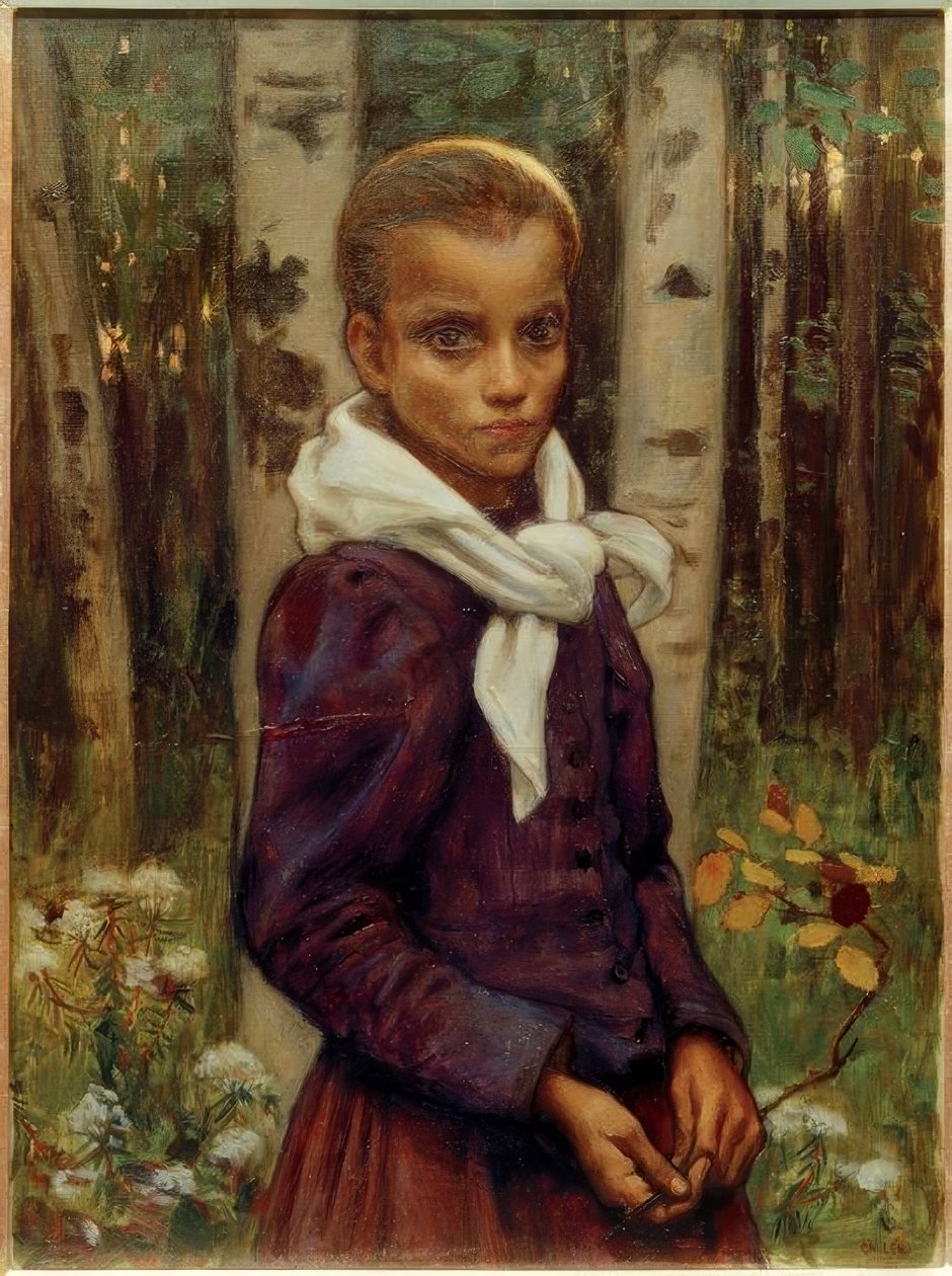dziewczyna autorstwa Akseli Valdemar Gallen Kallela
