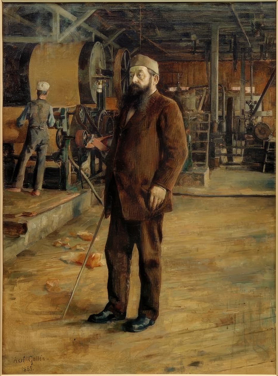 Portret przemysłowca Gustawa Adolfa Serlachius autorstwa Akseli Valdemar Gallen Kallela