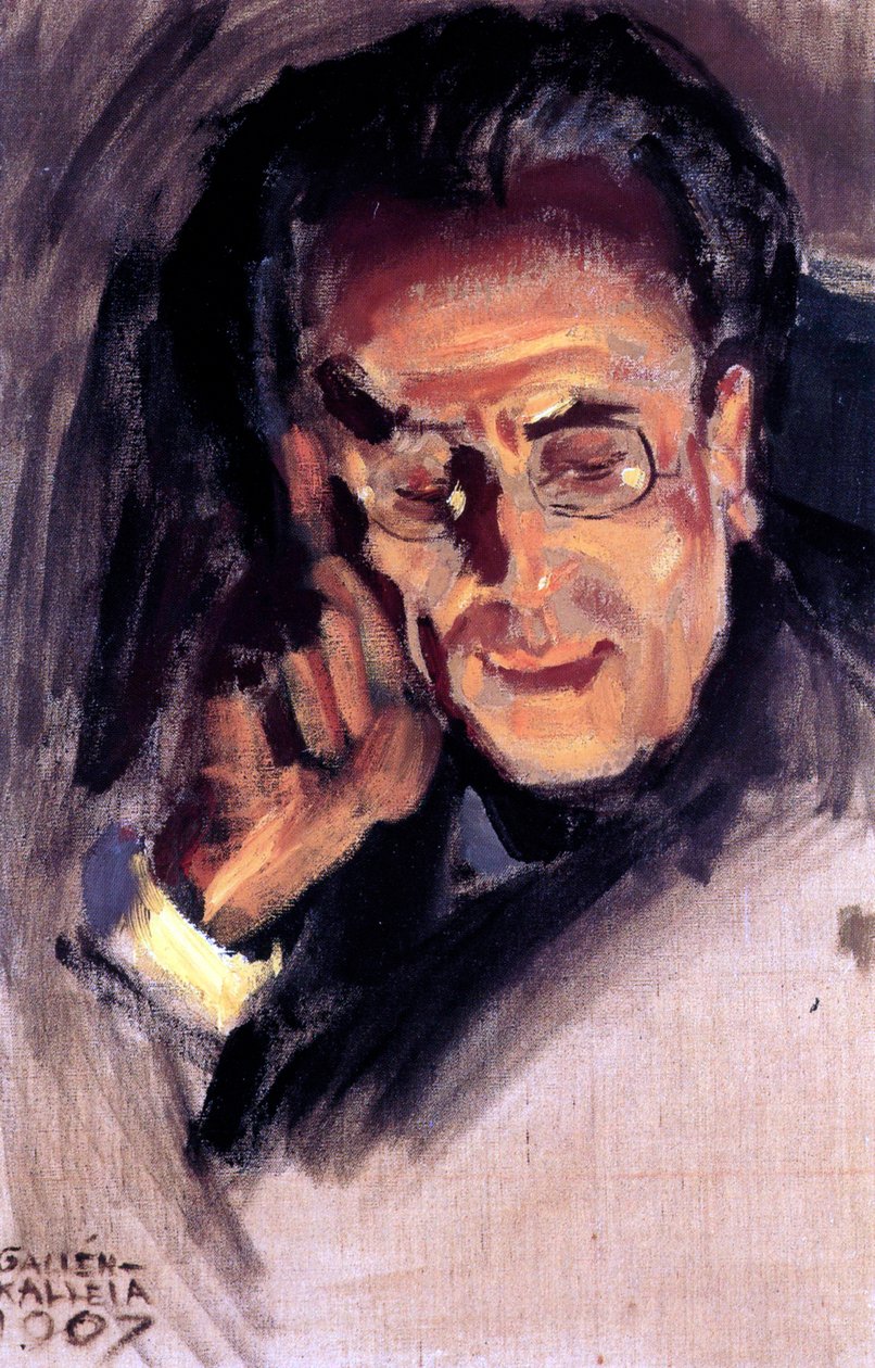 Portret Gustava Mahlera, 1907 autorstwa Akseli Valdemar Gallen Kallela