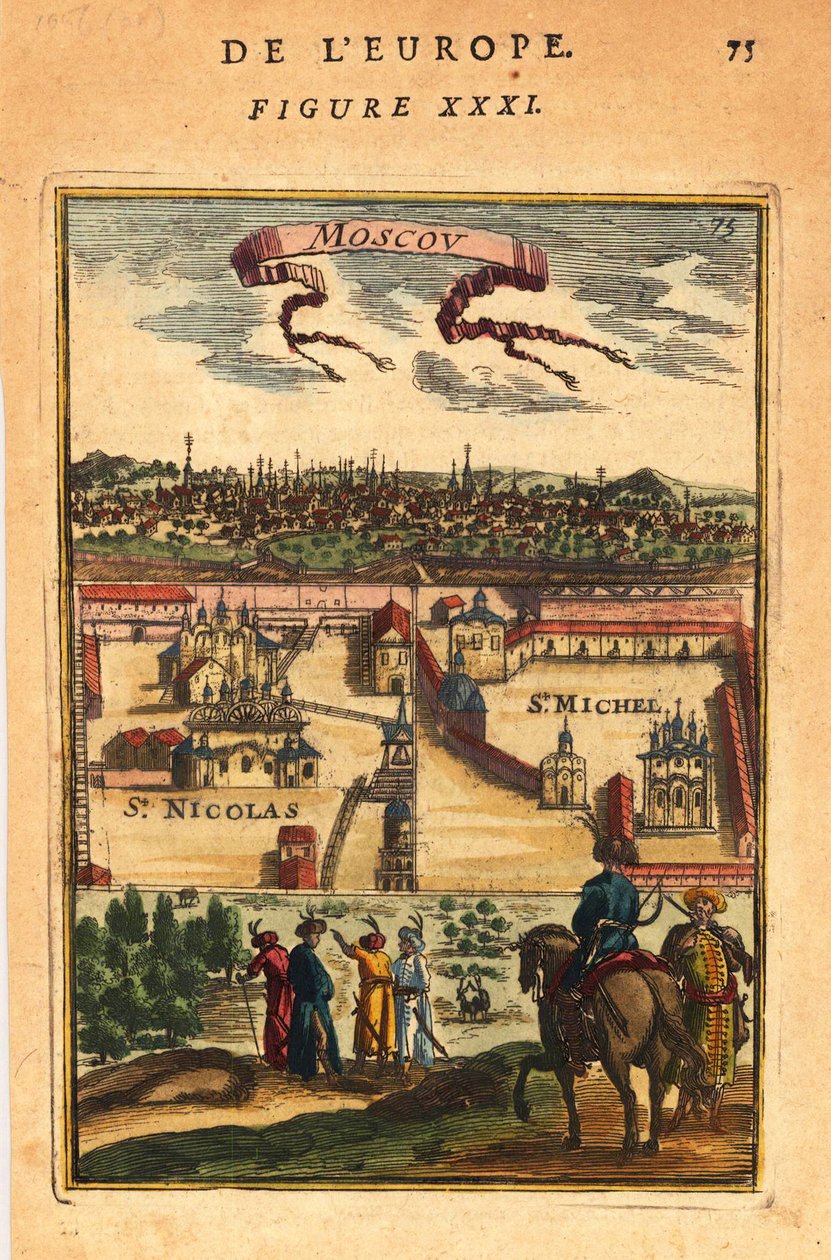 Moskwa, 1683 r. autorstwa Alain Manesson Mallet