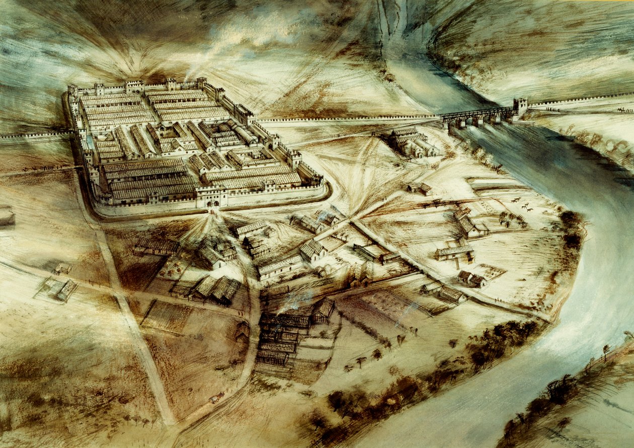 Rzymski fort Chestera, Mur Hadriana, Northumberland, XX wiek autorstwa Alan Ernest Sorrell