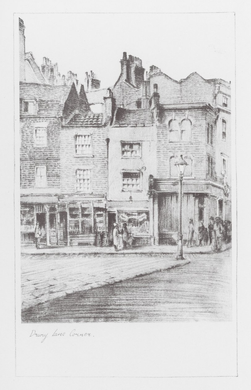 London Lanes: Drury Lane Corner (litografia) autorstwa Alan Stapleton