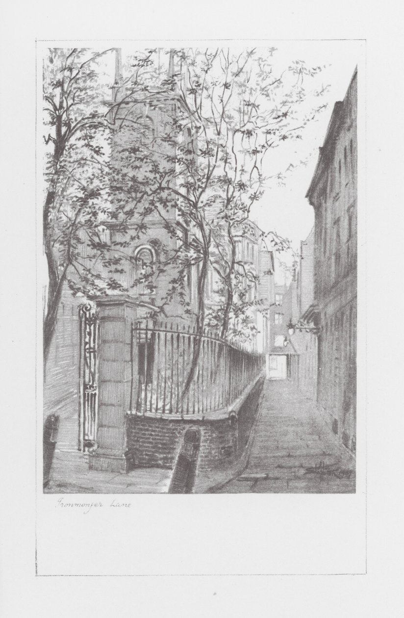 London Lanes: Ironmonger Lane (litografia) autorstwa Alan Stapleton