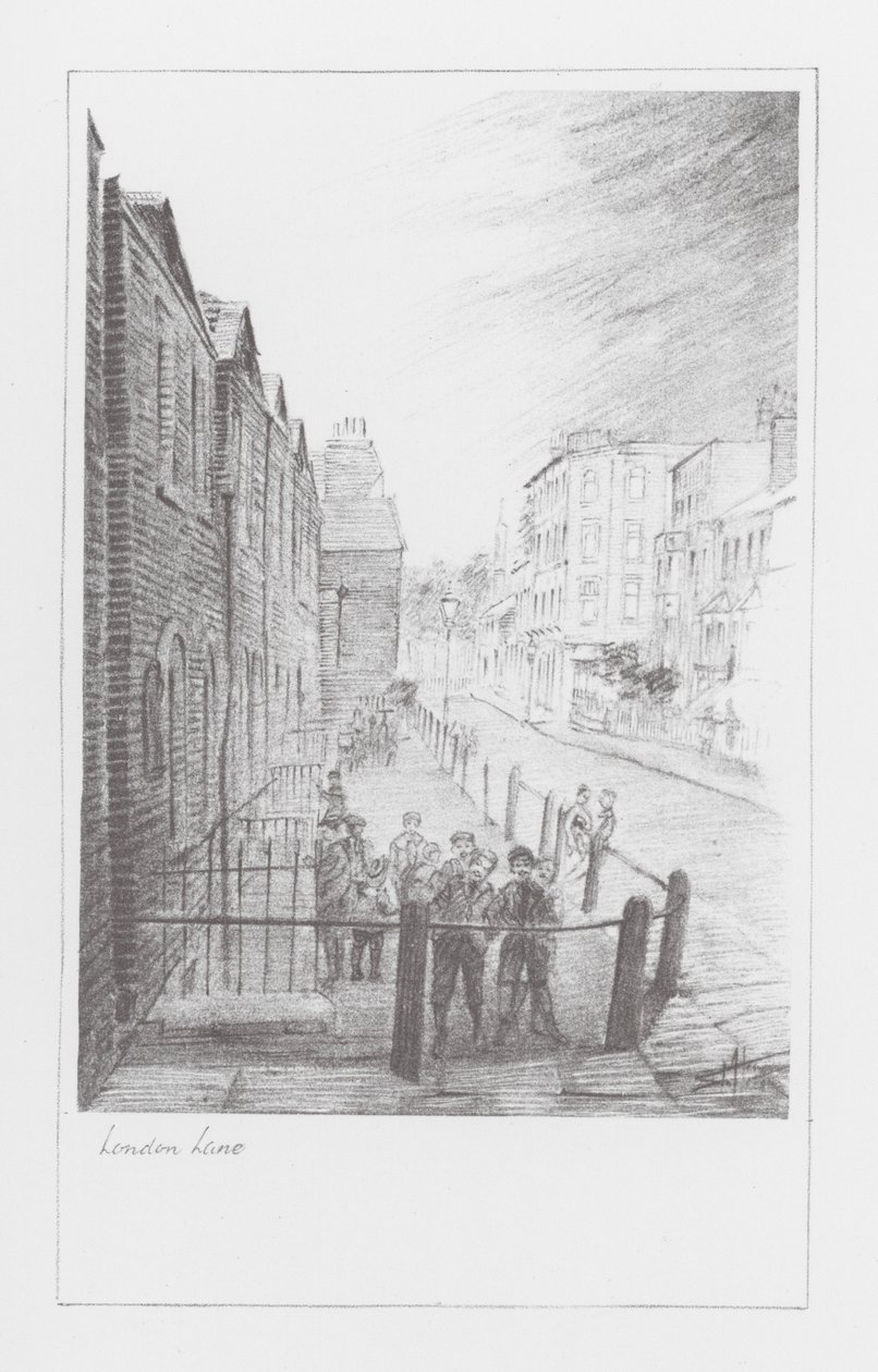 London Lanes: London Lane (litografia) autorstwa Alan Stapleton