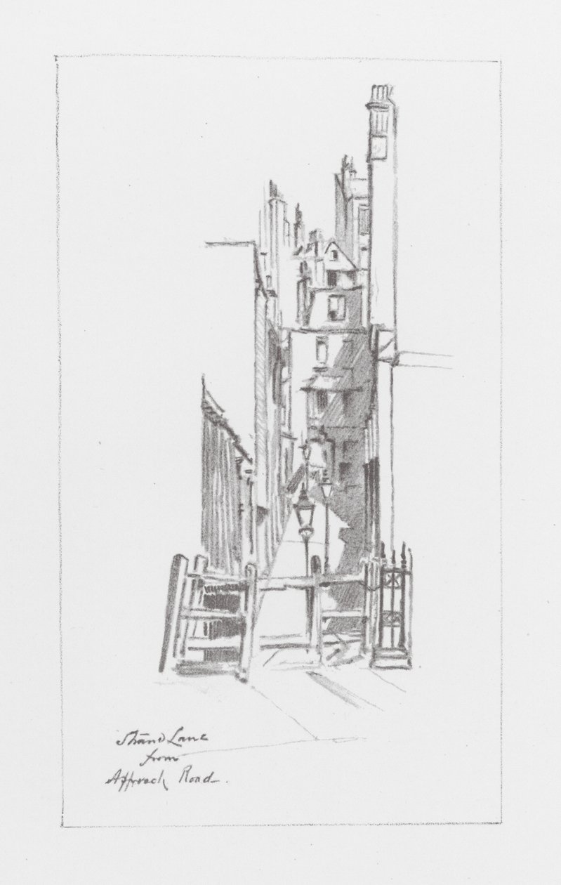 London Lanes: Strand Lane (litografia) autorstwa Alan Stapleton