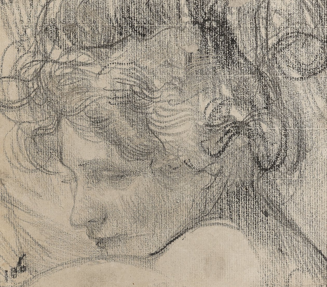 Głowa kobiety, ok. 1890 (kredka na papierze) autorstwa Albert de Belleroche