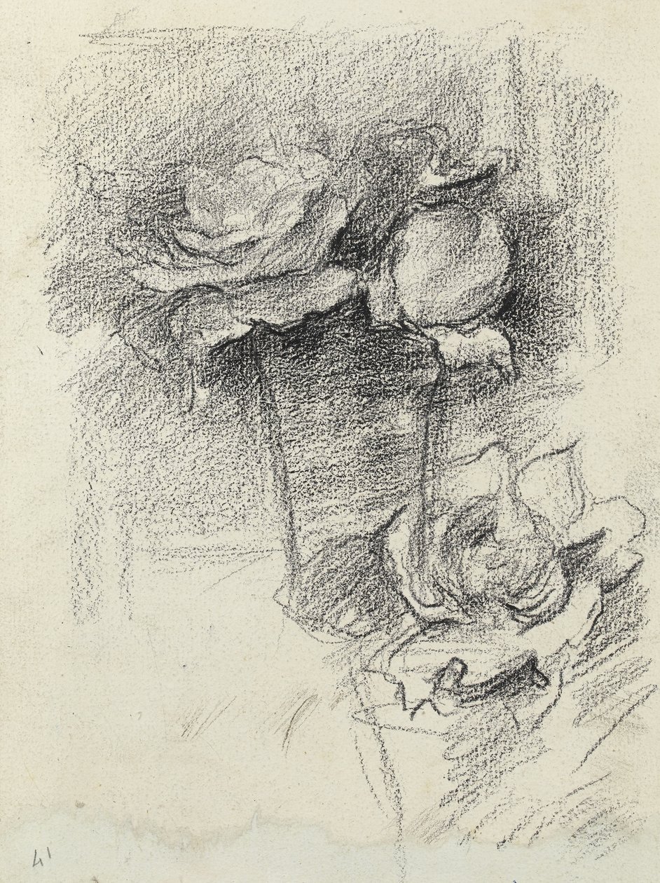 Martwa natura róż w wazonie, ok.1890 autorstwa Albert de Belleroche
