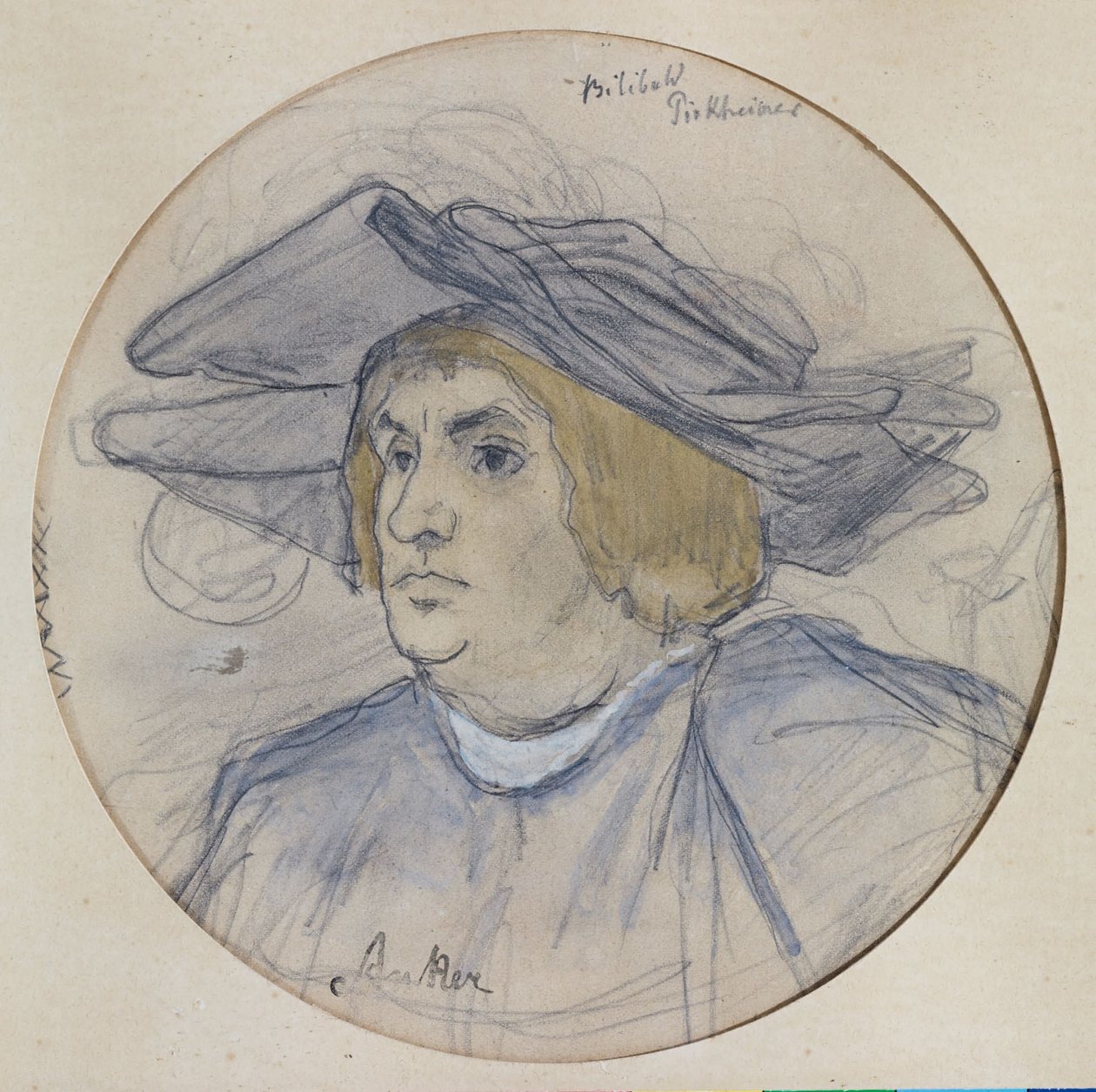 Portret Willibalda Pirckheimera autorstwa Albert Anker