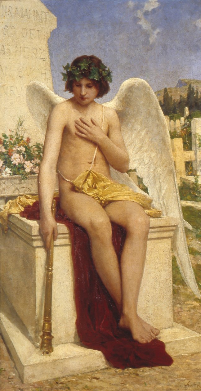 Geniusz śmierci autorstwa Albert Anker