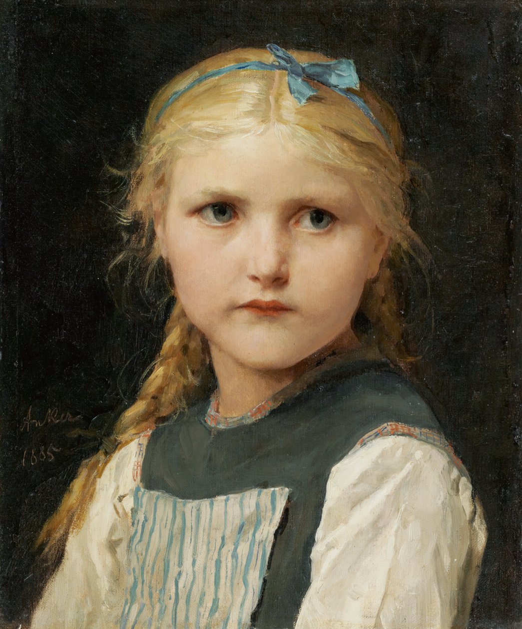 Portret dziewczyny autorstwa Albert Anker