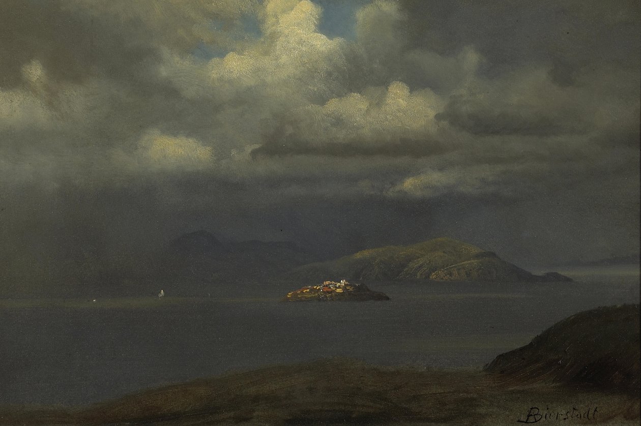 Alcatraz, Zatoka San Francisco autorstwa Albert Bierstadt