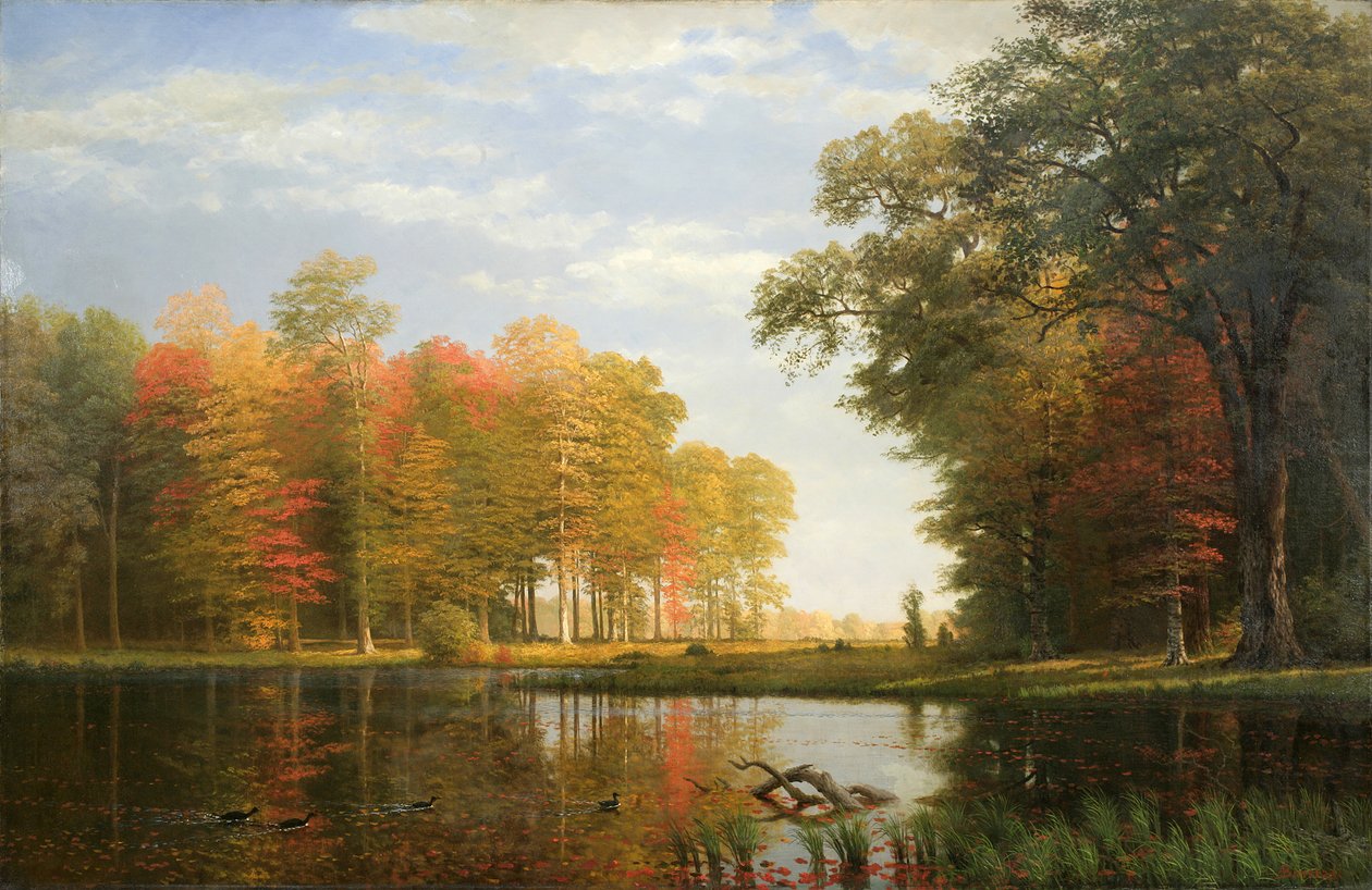 Jesienny Las, 1886 (olej na płótnie) autorstwa Albert Bierstadt
