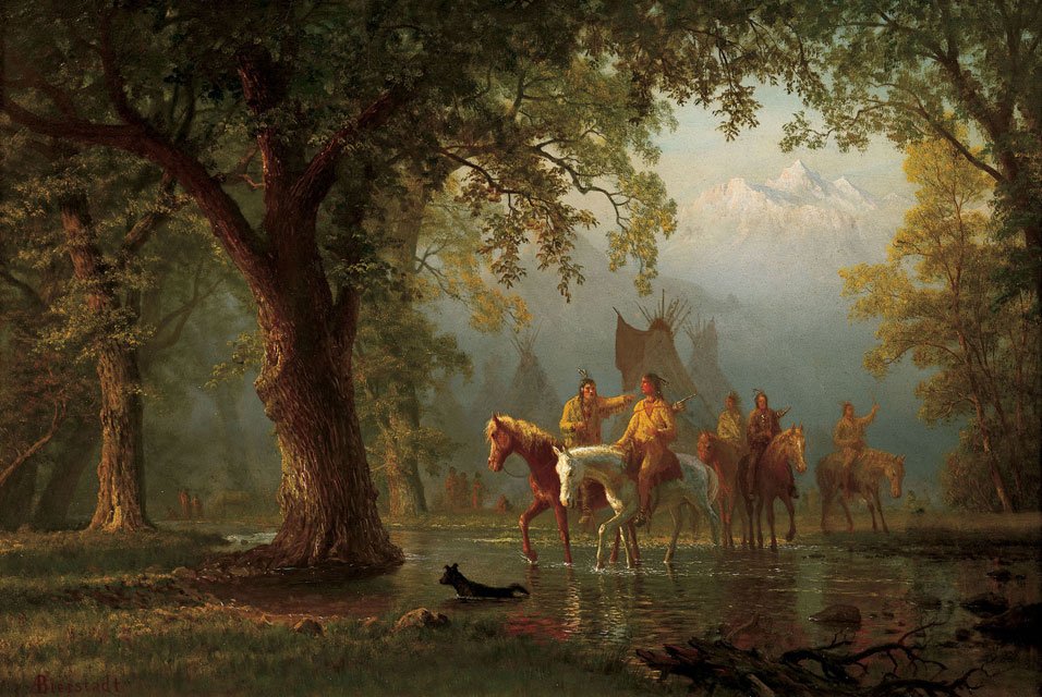 Wyjazd indyjskiej partii wojennej autorstwa Albert Bierstadt