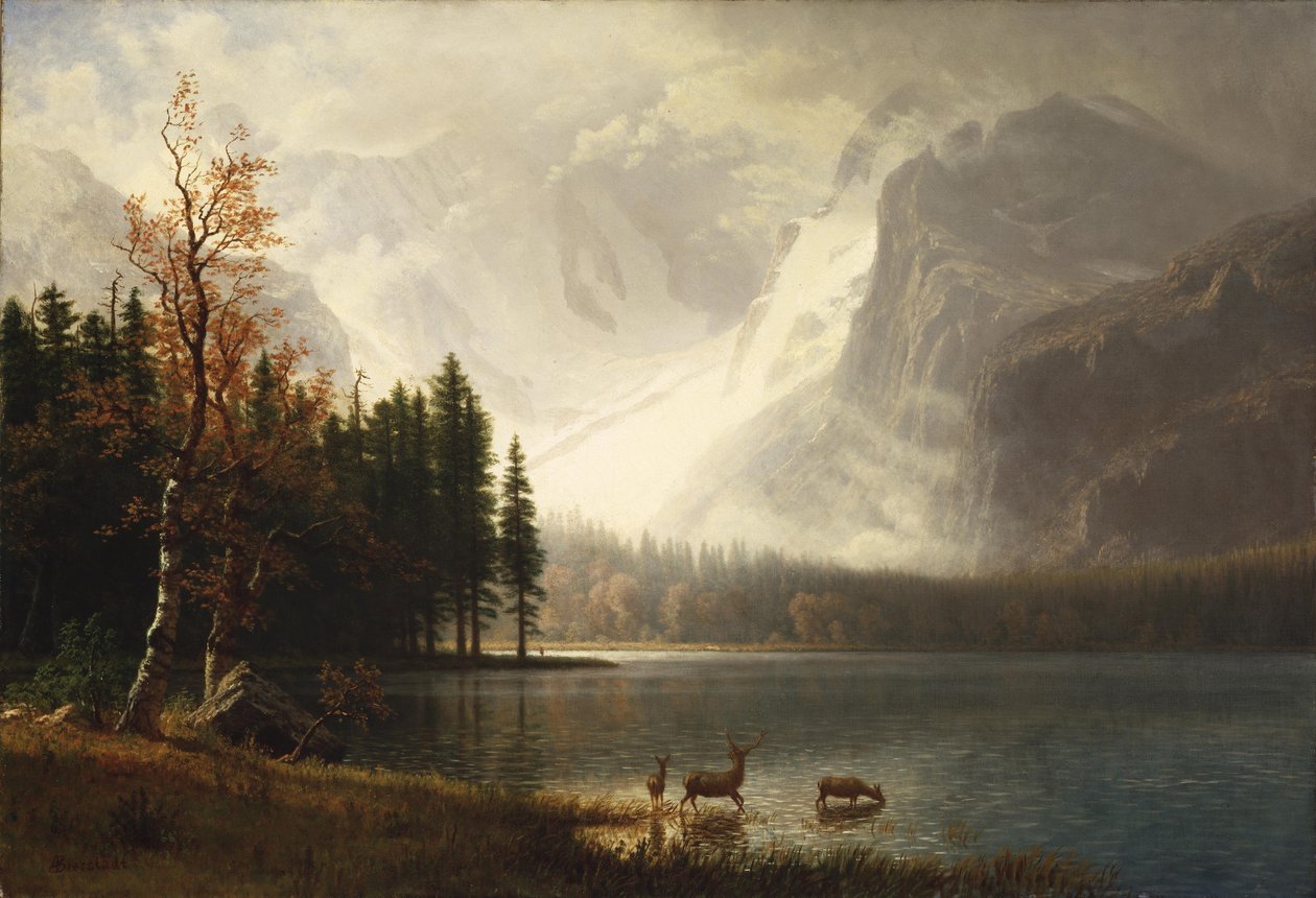 Estes Park, Kolorado, jezioro Whytes autorstwa Albert Bierstadt