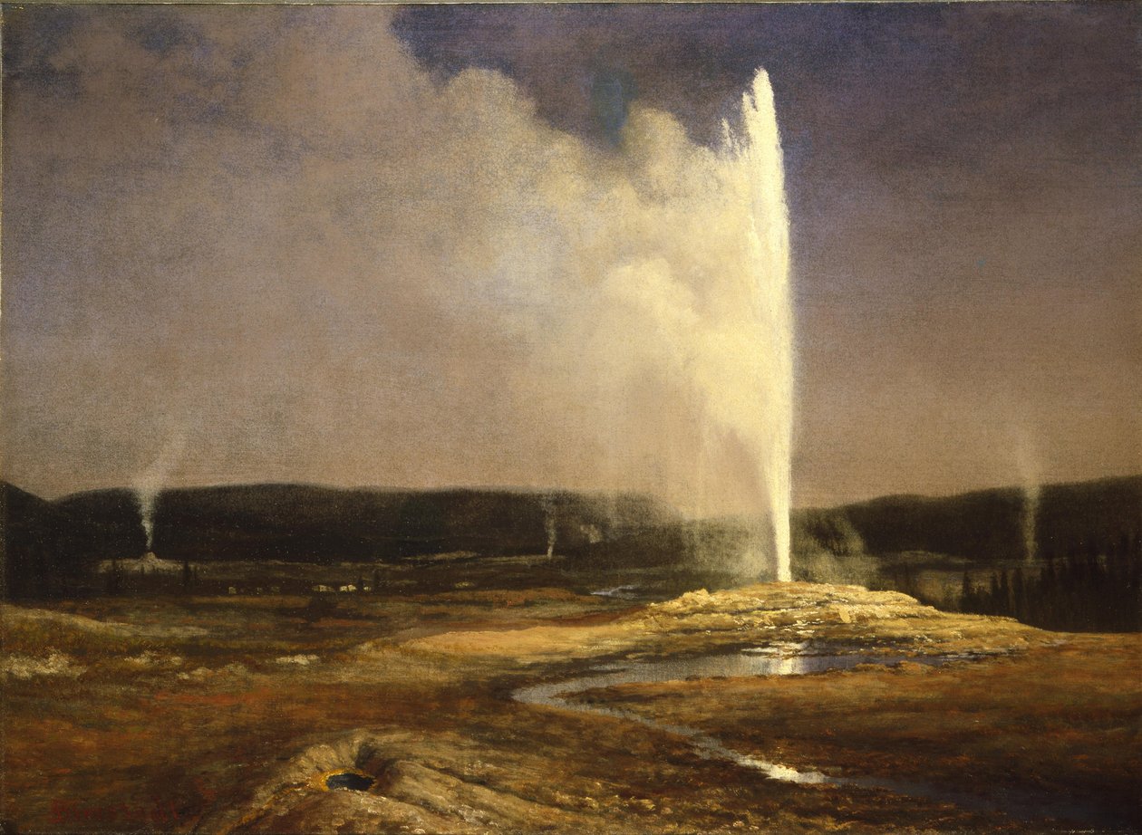 Gejzery w Yellowstone autorstwa Albert Bierstadt