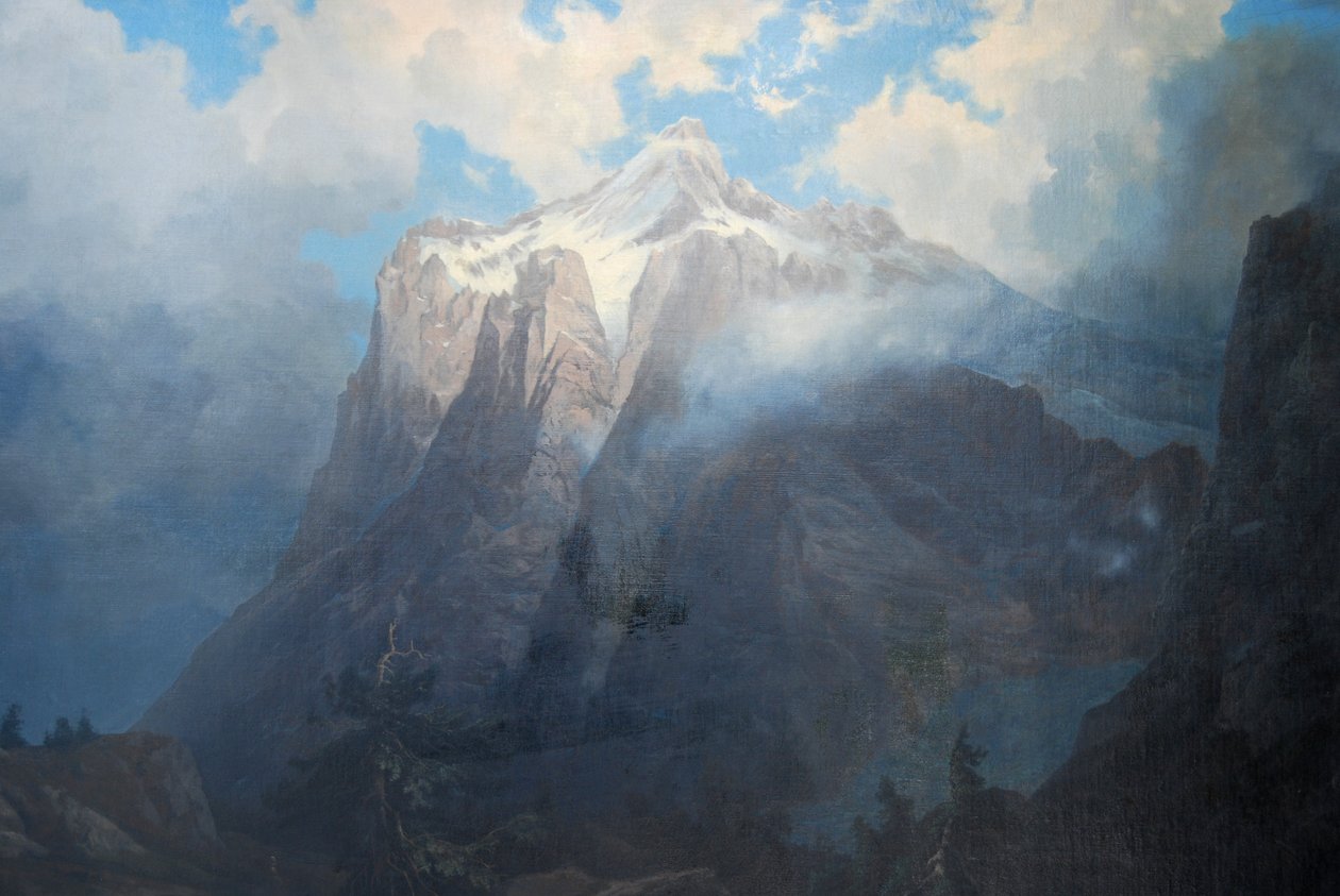 Mount Brewer z Kings River Canyon w Kalifornii autorstwa Albert Bierstadt