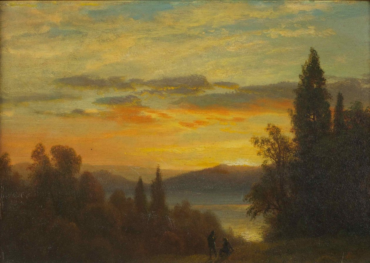 Nad rzeką Hudson w pobliżu Irvington autorstwa Albert Bierstadt