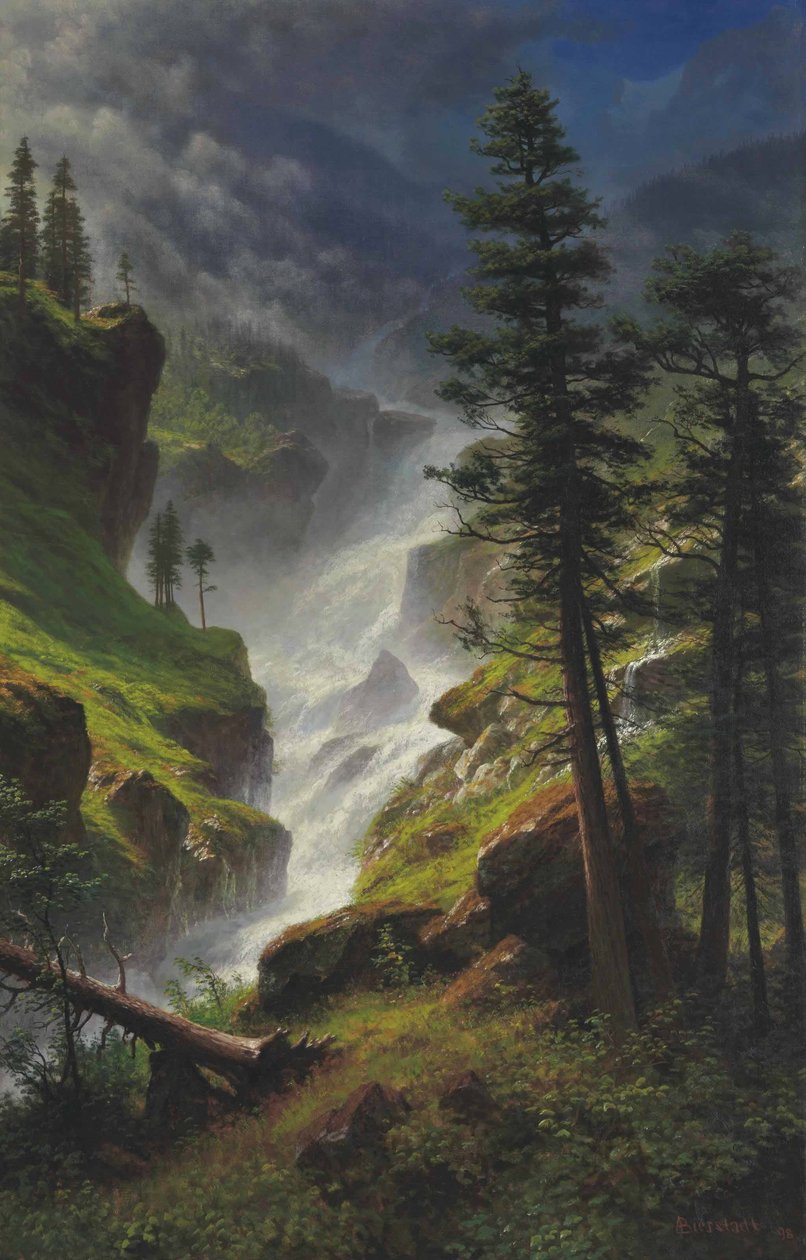 Wodospad Gór Skalistych autorstwa Albert Bierstadt