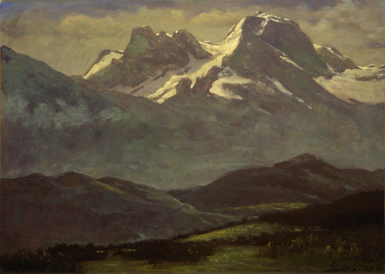 Letni śnieg na szczytach lub w górach ośnieżonych autorstwa Albert Bierstadt