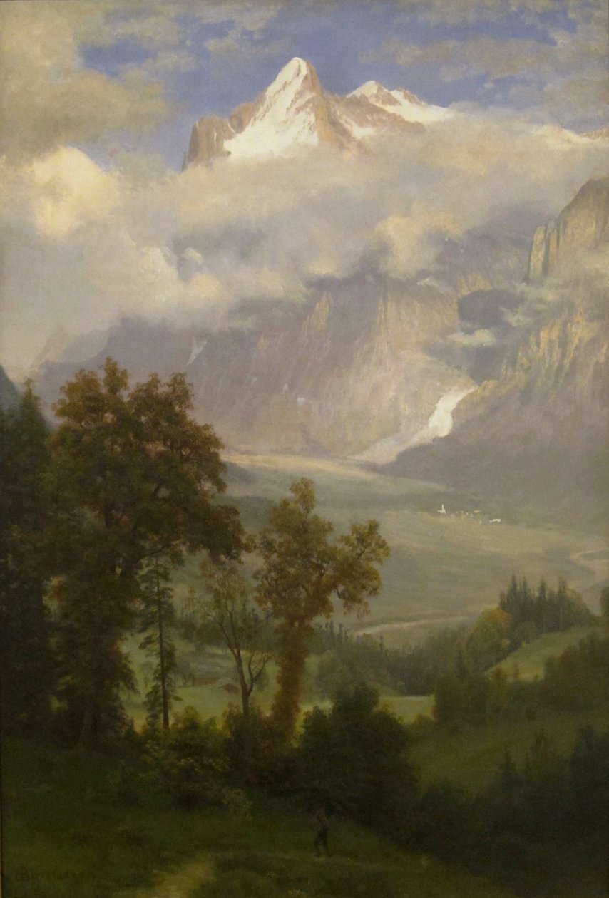 Widok na Wetterhorn z doliny Grindelwald autorstwa Albert Bierstadt