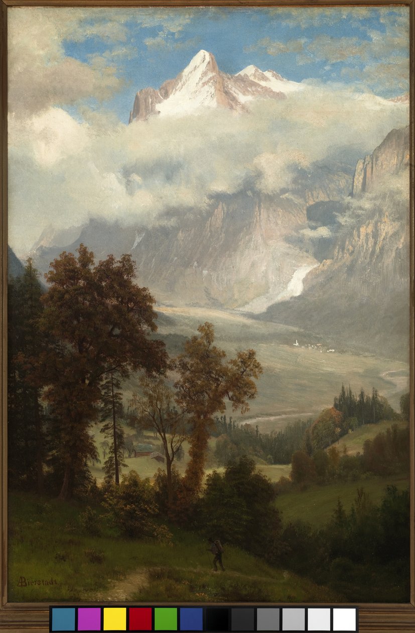 Widok na Wetterhorn z doliny Grindelwald autorstwa Albert Bierstadt