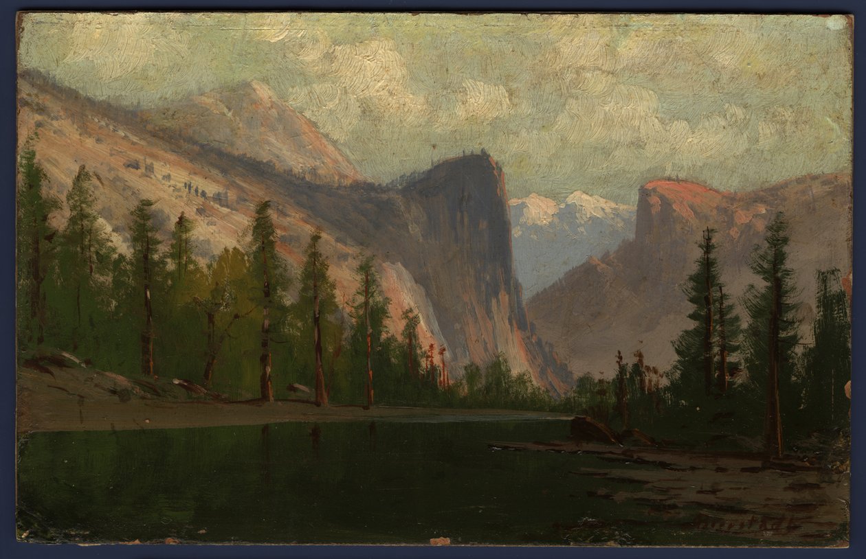 Yosemite (olej na płótnie układany na płycie) autorstwa Albert Bierstadt