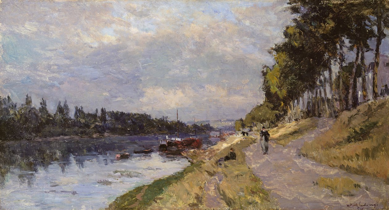 Sekwana w Puteaux autorstwa Albert Charles Lebourg