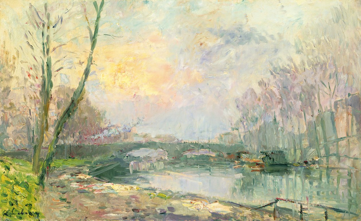 Widok na Sekwanę, Paryż autorstwa Albert Charles Lebourg