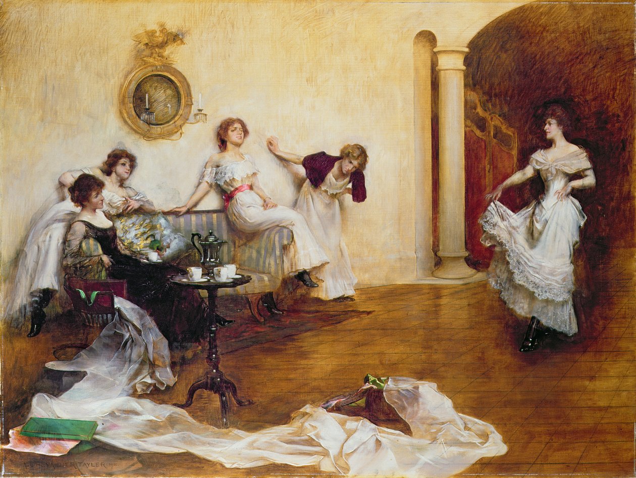 Jedwabie i satyny, 1900 autorstwa Albert Chevallier Tayler