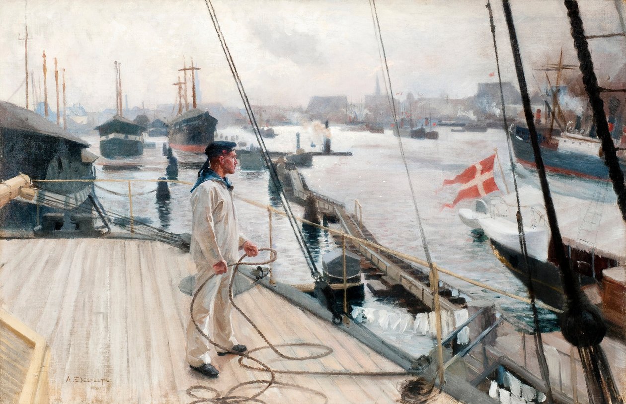 Z portu w Kopenhadze I.Svenska autorstwa Albert Gustaf Aristides Edelfelt