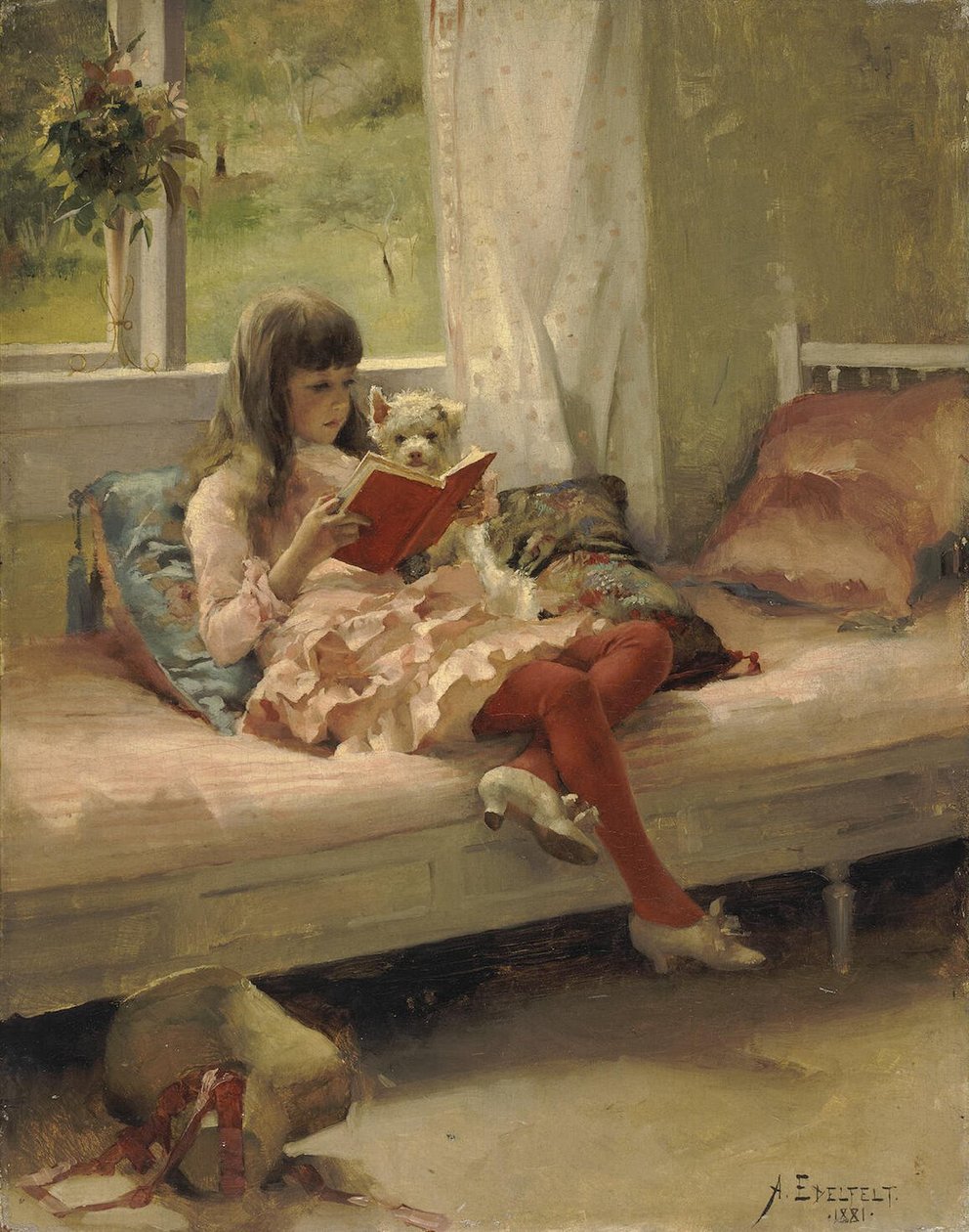 Dobrych Przyjaciół Portret Artystek Siostra Bertha Edelfelt autorstwa Albert Gustaf Aristides Edelfelt