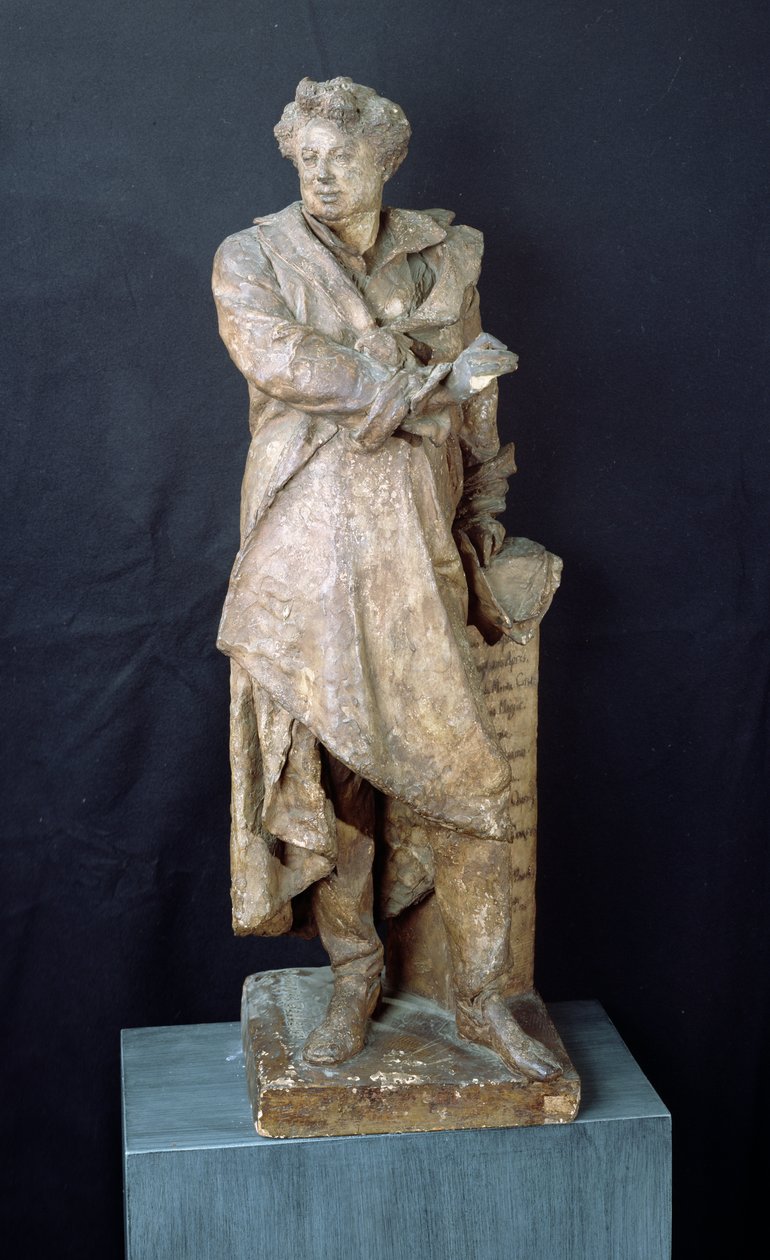Posąg Aleksandra Dumasa Pere (1802-70), c.1883-87 autorstwa Albert Ernest Carrier Belleuse