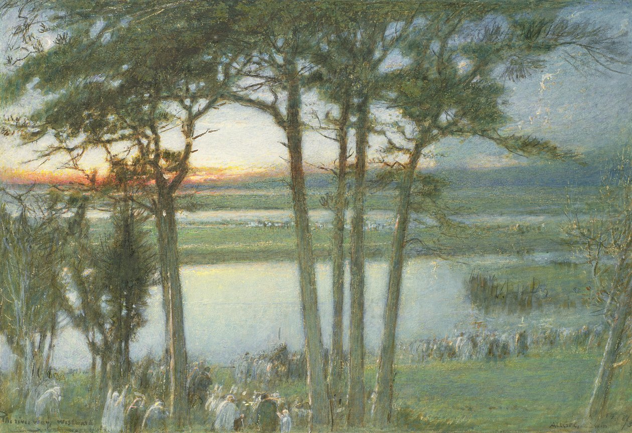 Indyjska procesja pogrzebowa autorstwa Albert Goodwin