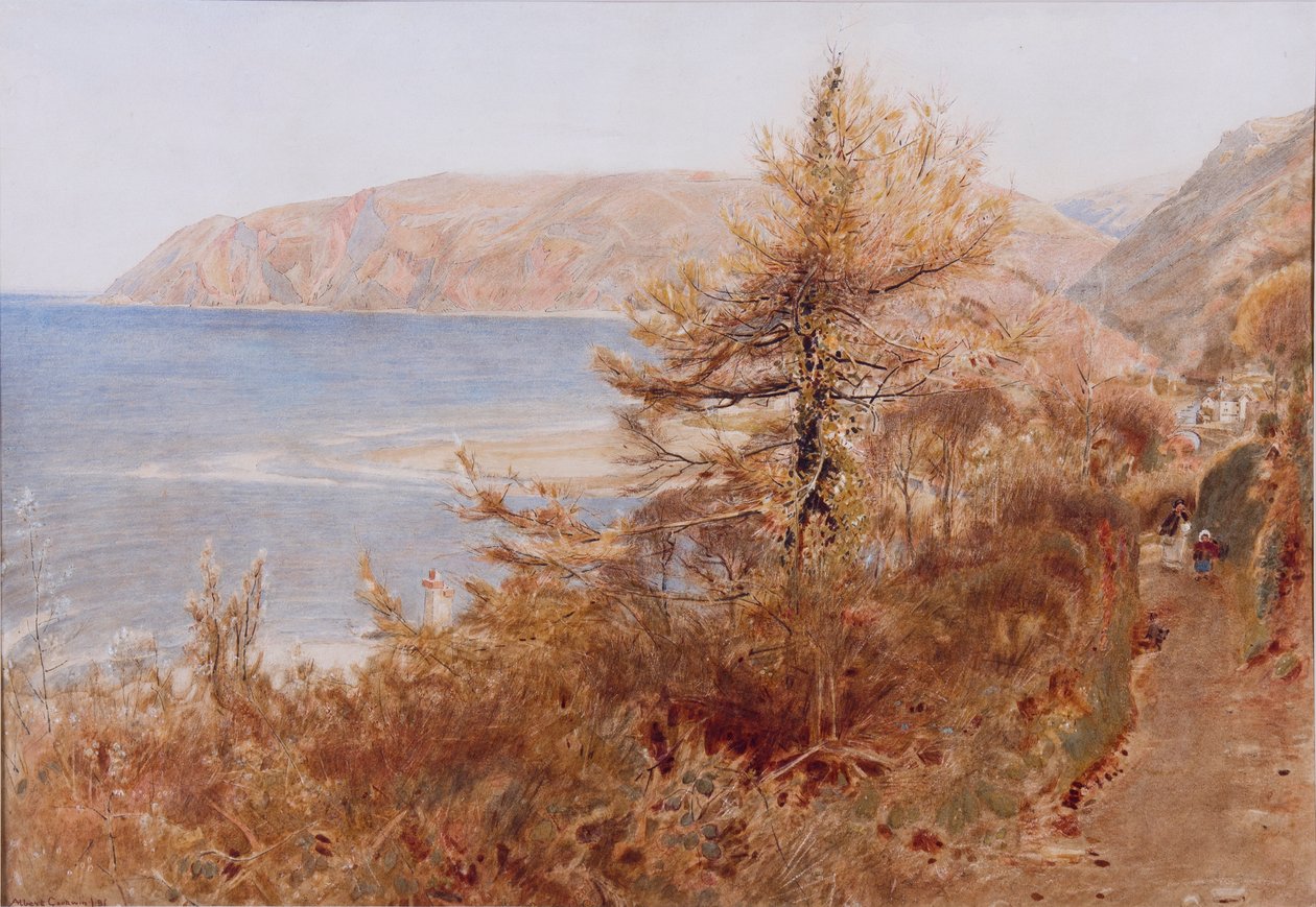 Lynmouth, 1881 (atrament i toaleta na papierze) autorstwa Albert Goodwin