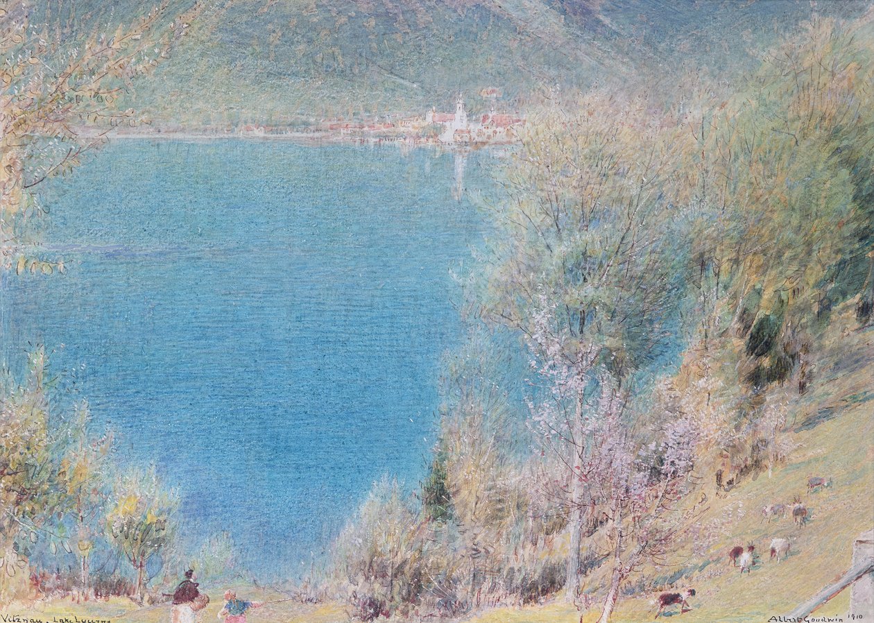 Witznan, Jezioro Czterech Kantonów autorstwa Albert Goodwin