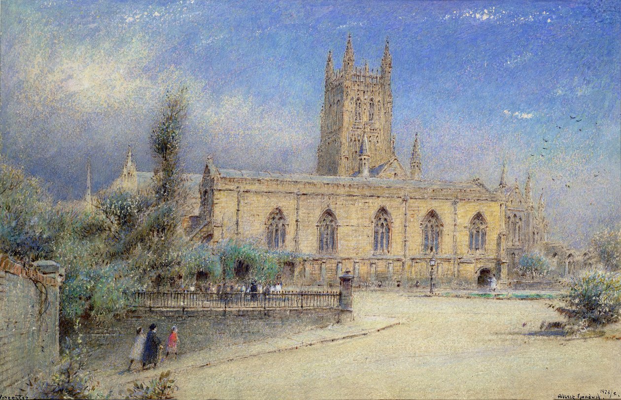 Katedra w Worcester autorstwa Albert Goodwin