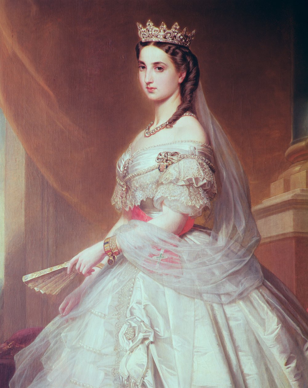 Portret Charlotte of Saxe-Cobourg-Gotha (1840-1927) księżniczka Belgii i cesarzowa Meksyku autorstwa Albert Graefle