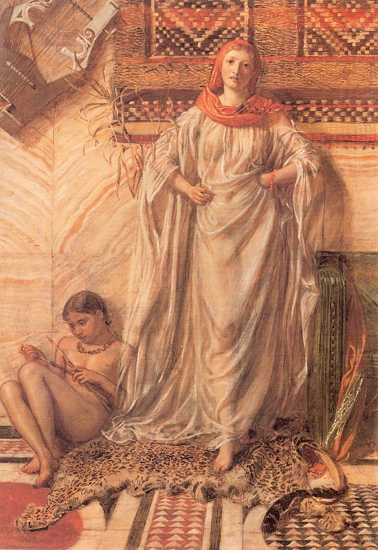 Tańcząca dziewczyna odpoczywa autorstwa Albert Joseph Moore