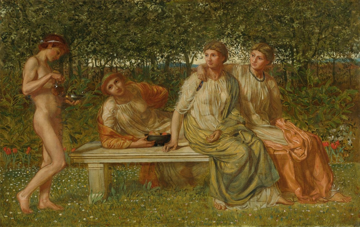 Marmurowe siedzisko autorstwa Albert Joseph Moore