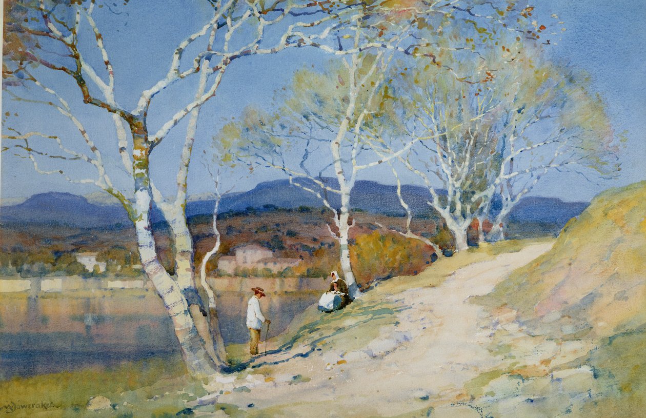 Para nad rzeką autorstwa Albert Moulton Foweraker