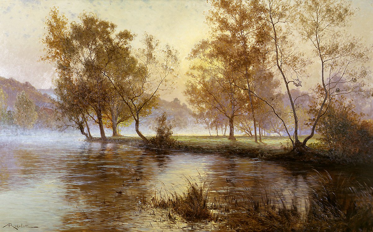 Wschodzące słońce w Brumen autorstwa Albert Rigolot