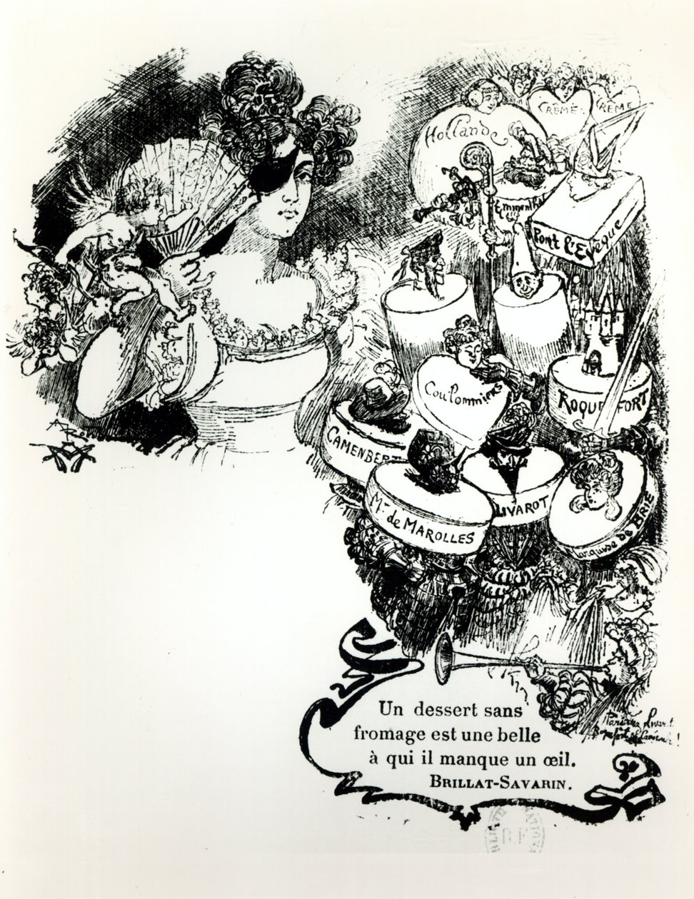 Ser, ilustracja do aforyzmów Brillat-Savarin z „L