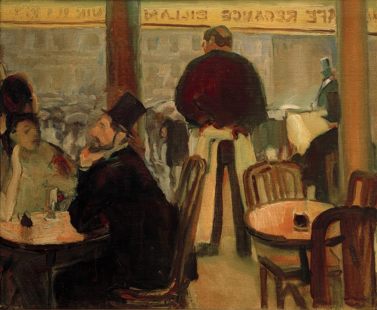 Kawiarnia w Paryżu (Pariser Café II) autorstwa Albert Weisgerber