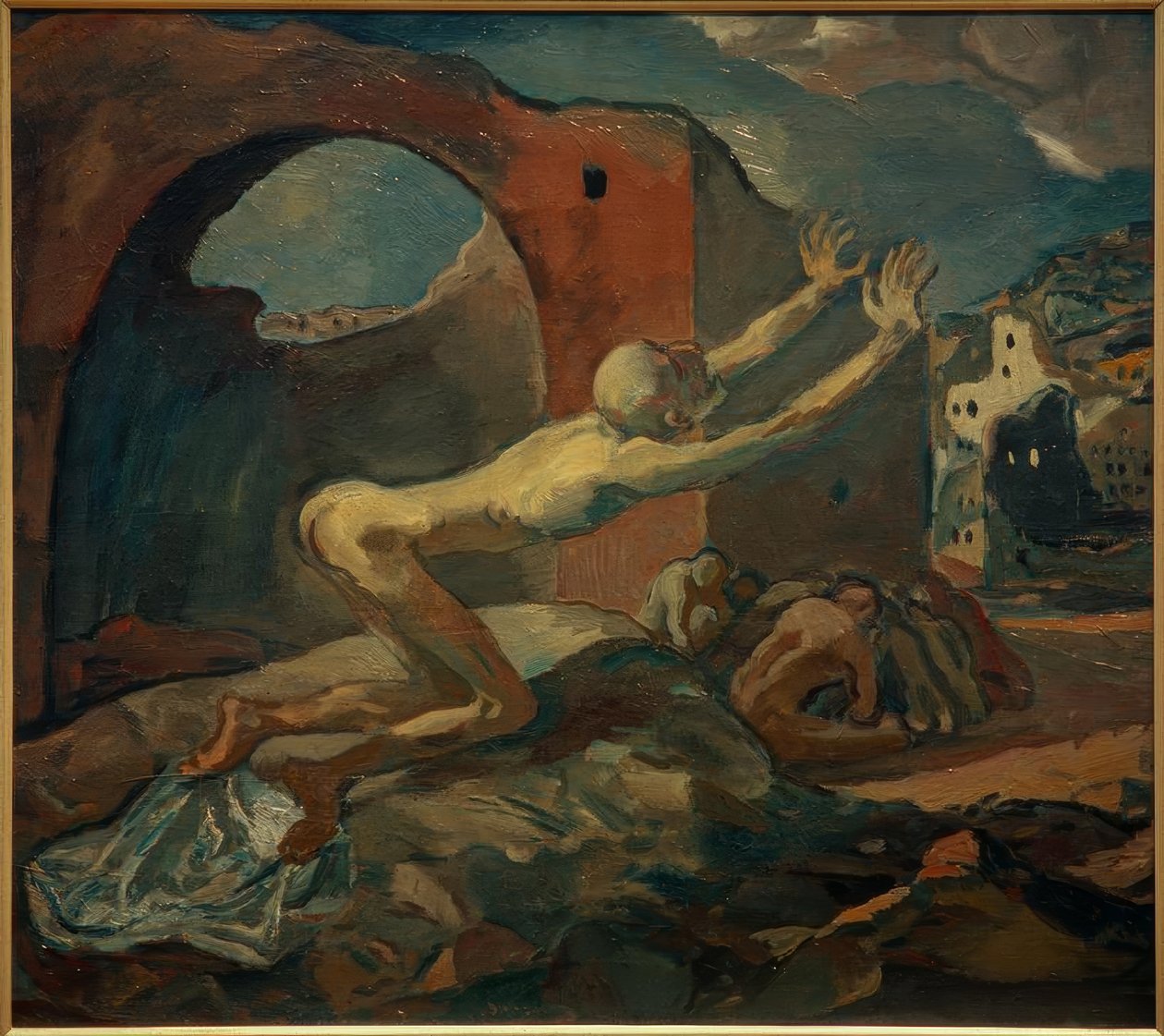 Zawodzący Jeremiasz w ruinach autorstwa Albert Weisgerber
