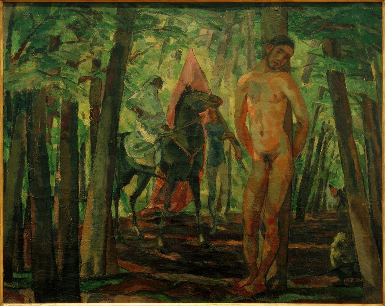 Sebastian z jeźdźcem I autorstwa Albert Weisgerber