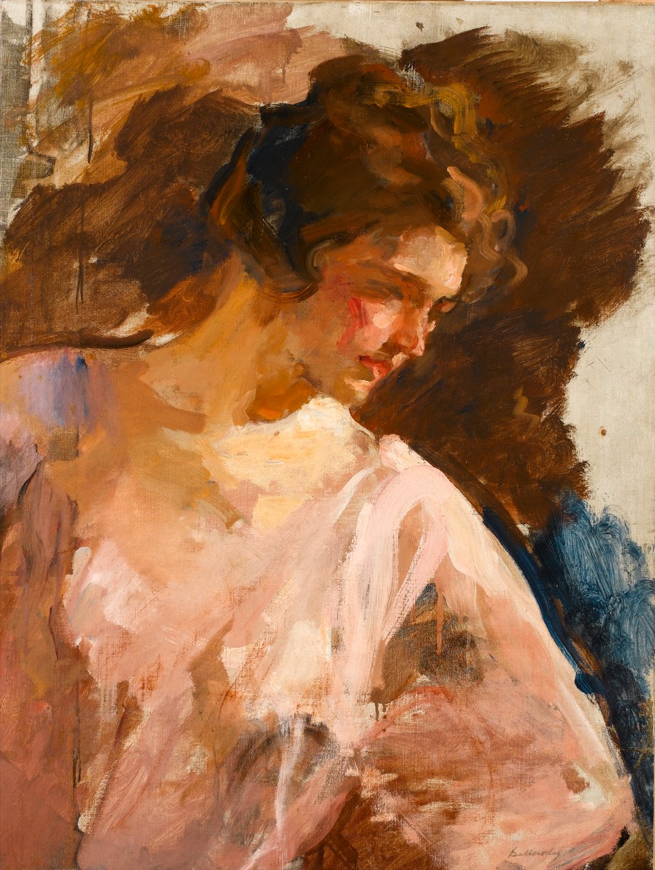 Portret młodej damy, ok. 1900 autorstwa Albert de Belleroche