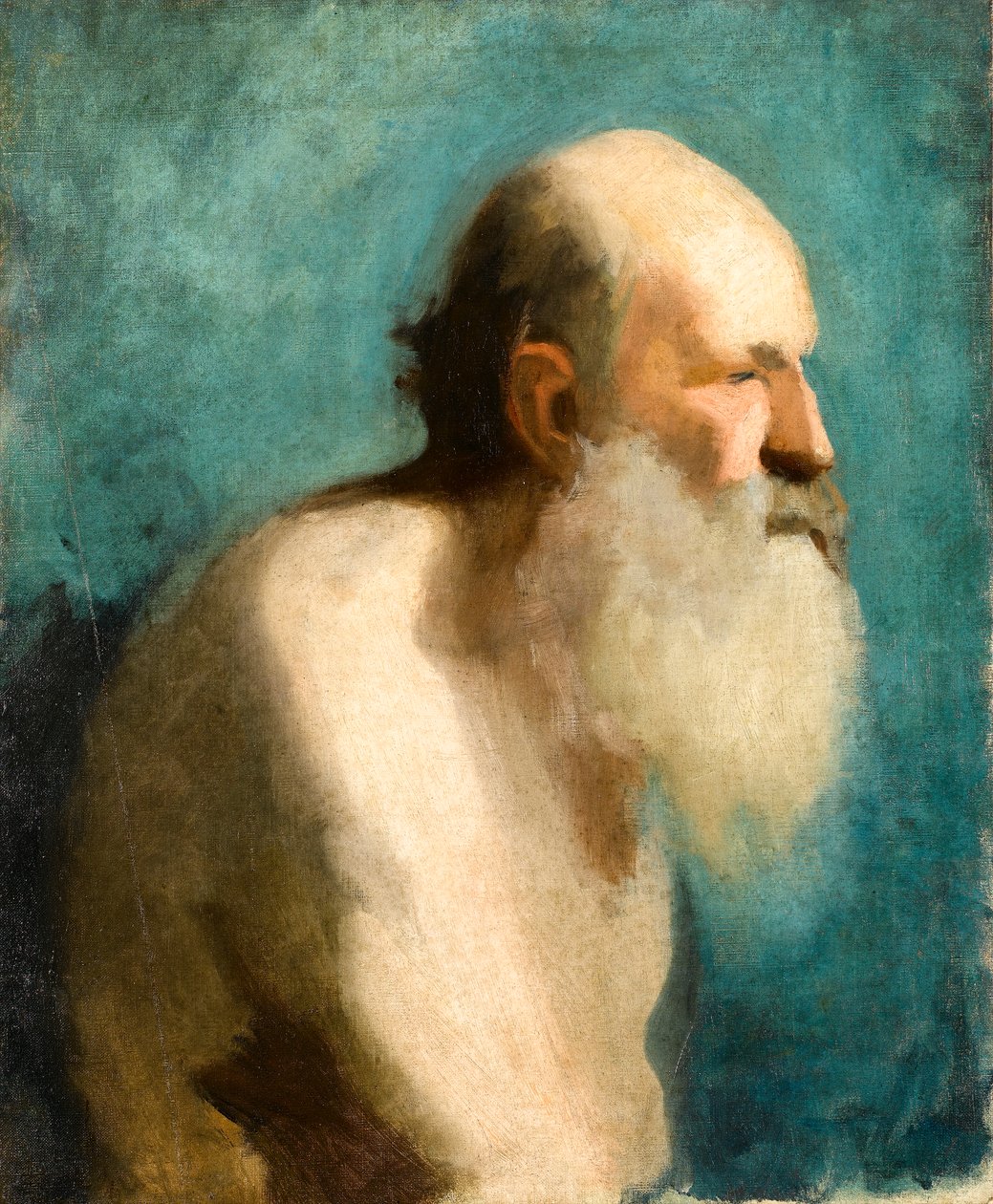 Profil starego człowieka, ok. 1880 autorstwa Albert de Belleroche