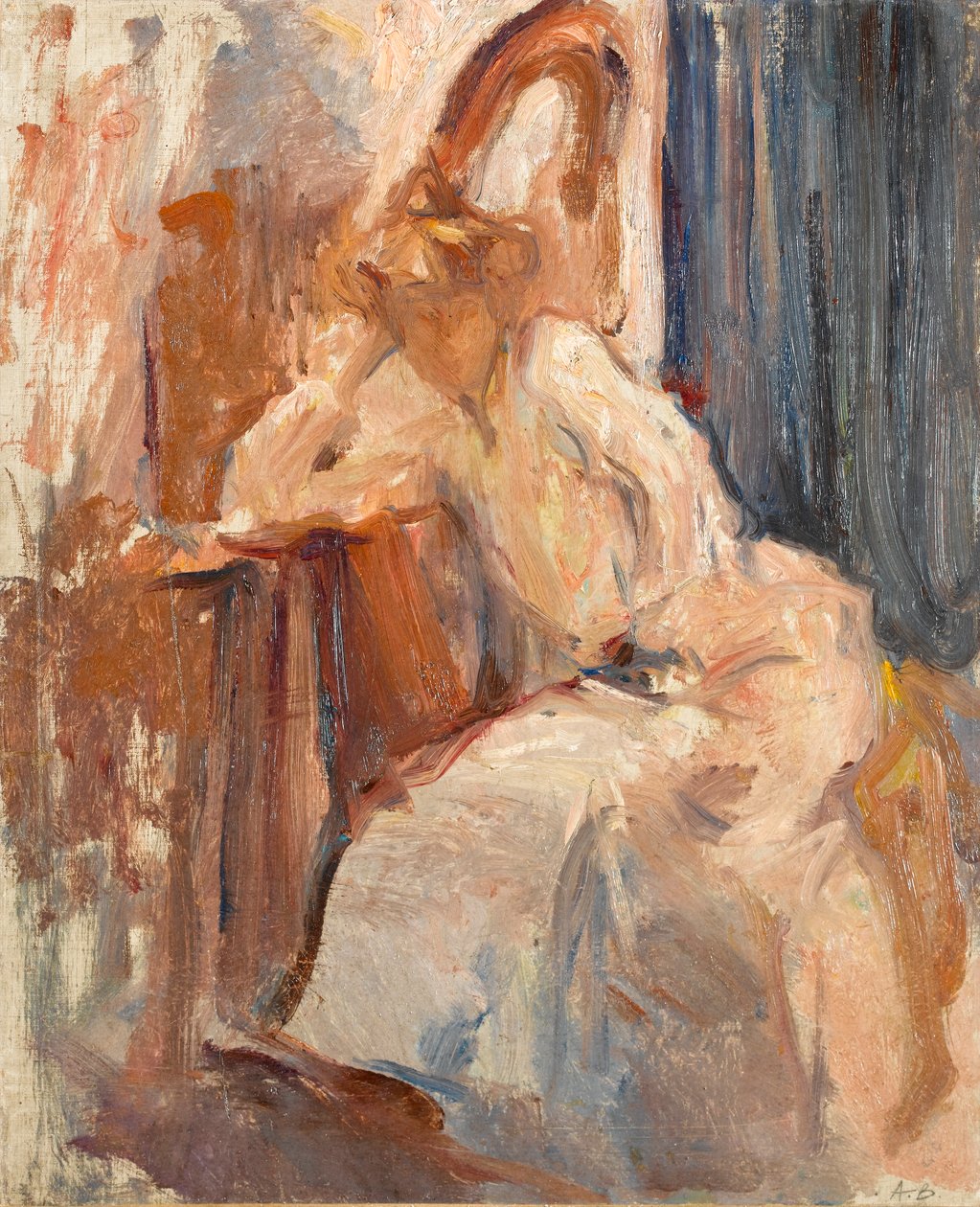 Siedząca kobieta z harfą, ok. 1890 autorstwa Albert de Belleroche